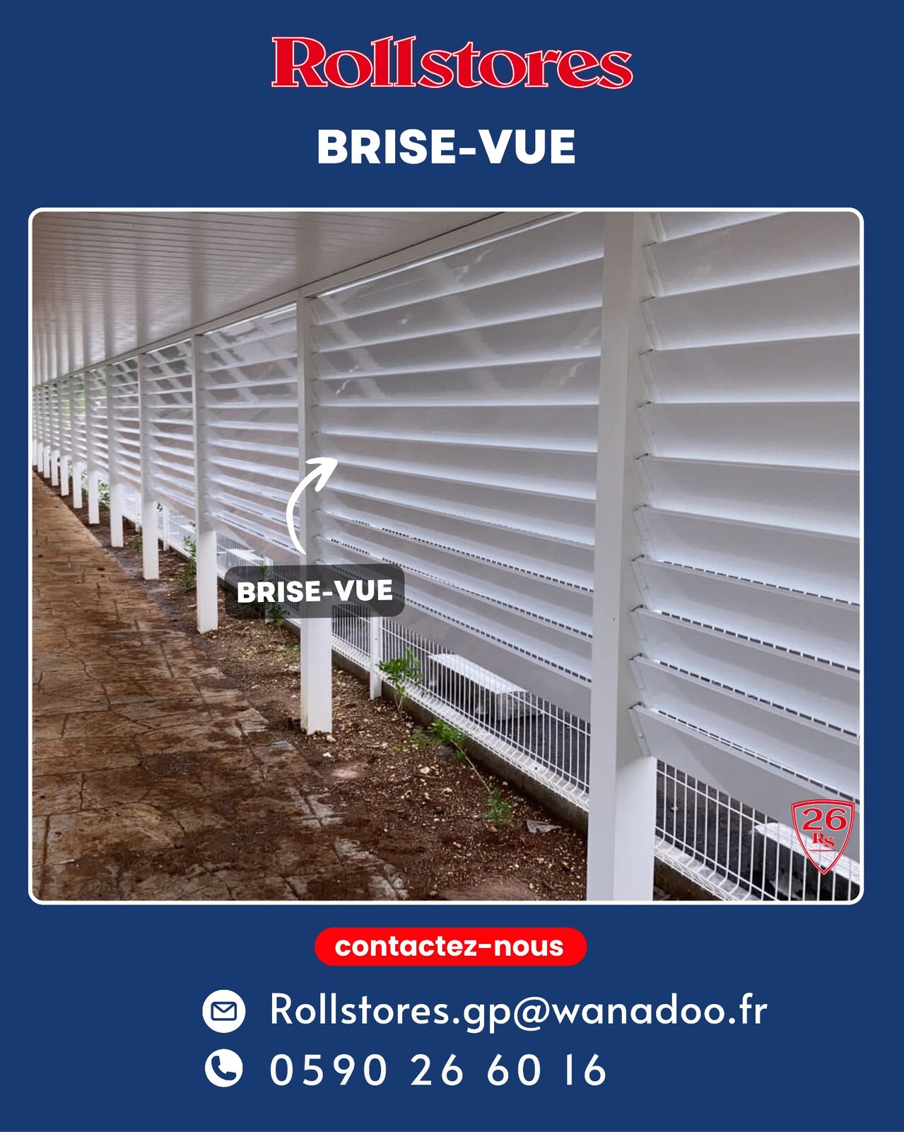 Volets roulants blancs